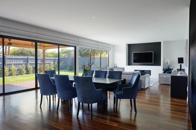 open concept living room and dining area
